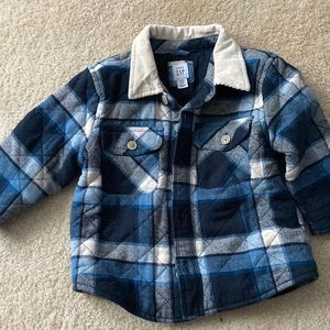 Baby Gap flannel coat. Size 18-24 months.